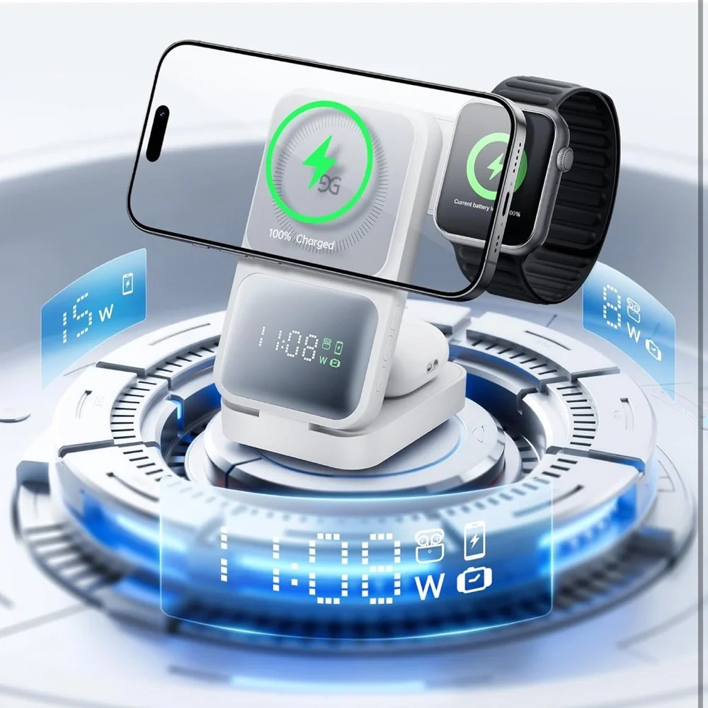Versatile Wireless Charging Station - White